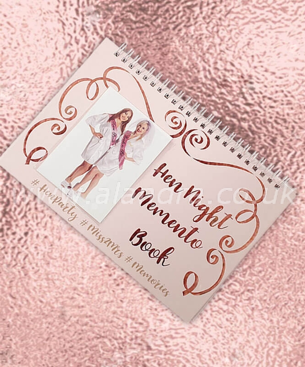 Rose Gold Hen Do Memento Book